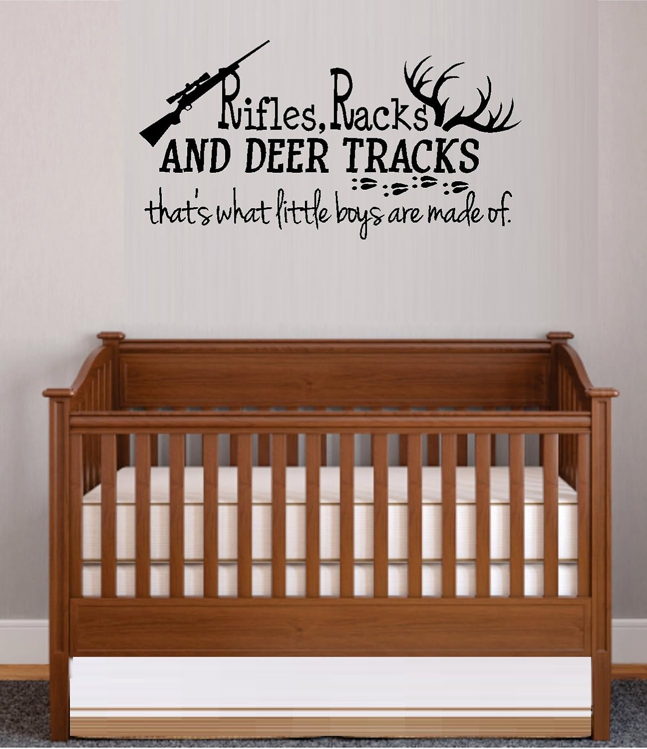 BestPricedDecals Rifles Racks, and Deer Tracks, That's What Little Boys are Made of #3 ~ Wall Decal 13" X 26"