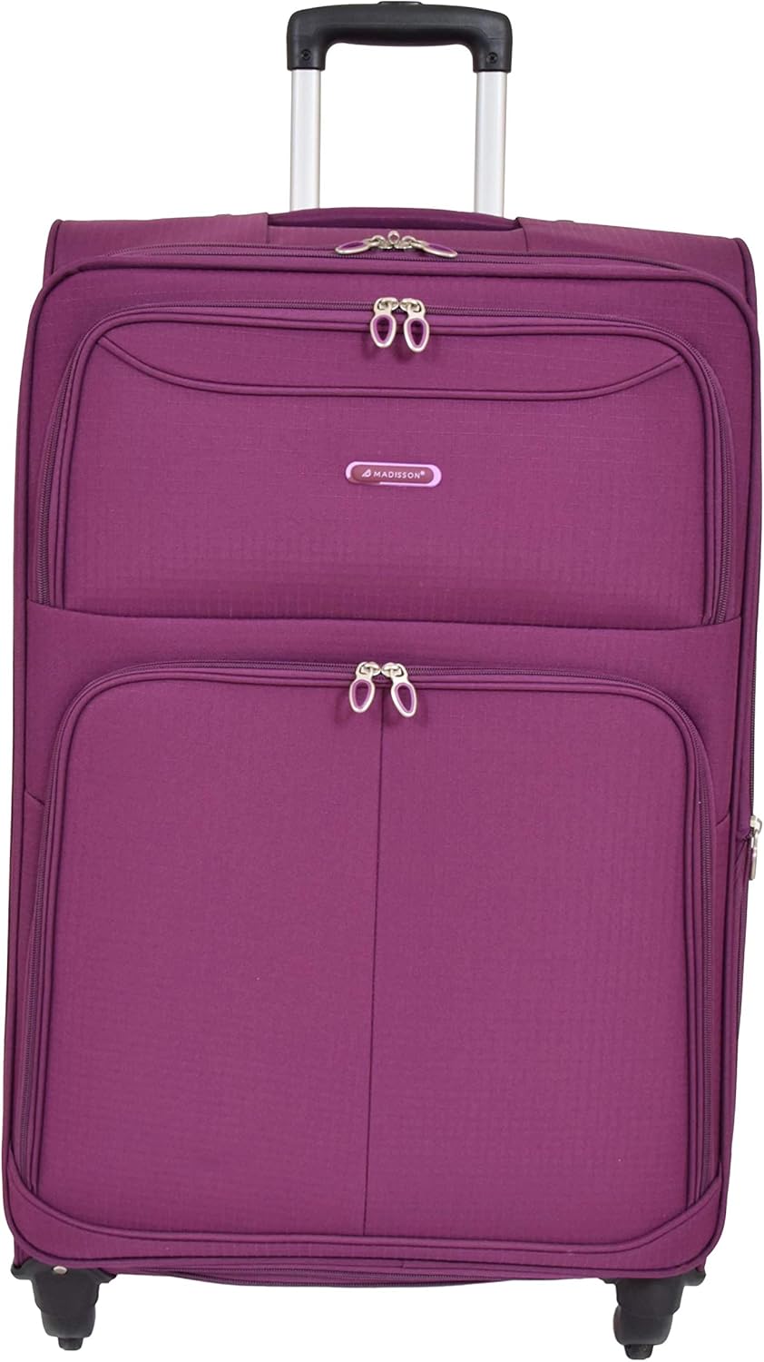 purple 4 wheel suitcase
