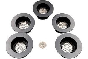 JWL HAWNKOA PRODUCTS Kenzan Ikebana Black Color Water Holding Flower Arranger Pin Frog 3" Lip Fits 2" Hole (5 Items)