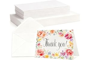 60 Sets Watercolour Cards with Envelopes, 140 lb/300 GSM Foldable Blank Postcards and Envelopes for Painting or Card Making, 