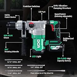DCA 20V MAX Brushless Rotary Hammer Drill, 4.5