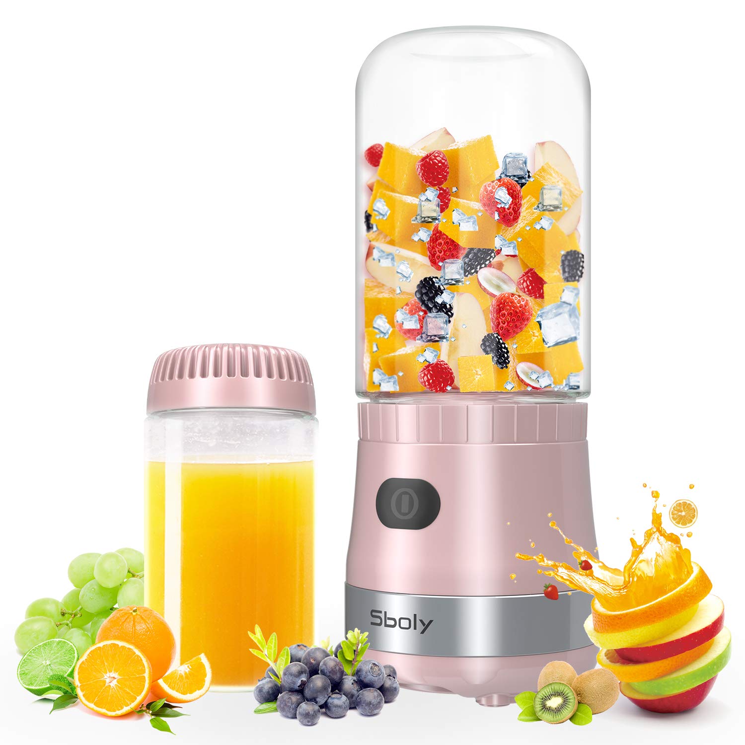 Portable Mini Blender, Personal Blender USB Rechargeable for Smoothies