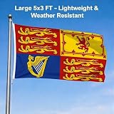 SHATCHI King Charles III Royal Standard Flag 5ft x 3ft Polyester view 2