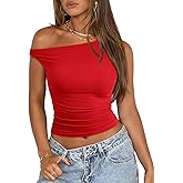 ATHMILE Womens Off The Shoulder Tops Summer Sleeveless Shirts Going Out Crop Tank Top Y2K T Corset Tube Fashion Outfits 2026