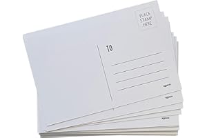 Reskid Blank Postcards for Mailing. 100 White 4x6 Blank Post Cards, Blank Mailable Postcards Set. 14pt Postcard Paper Cardstock, Bulk Post Card Pack.