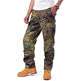 BACKBONE Mens Casual Camouflage Cargo Pants Army Military BDU Pants