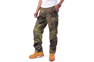 BACKBONE Mens Casual Camouflage Cargo Pants Army Military BDU Pants