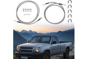 BENERAY 819-816 Stainless Steel Braided Fuel Line Kit fits for Chevy Silverado 1500/2500/3500, fit for GMC Sierra 1500/2500/3500 (Standard Cab Pickup 2-Door), Flexible Braided Fuel Line# 15946178 15946184