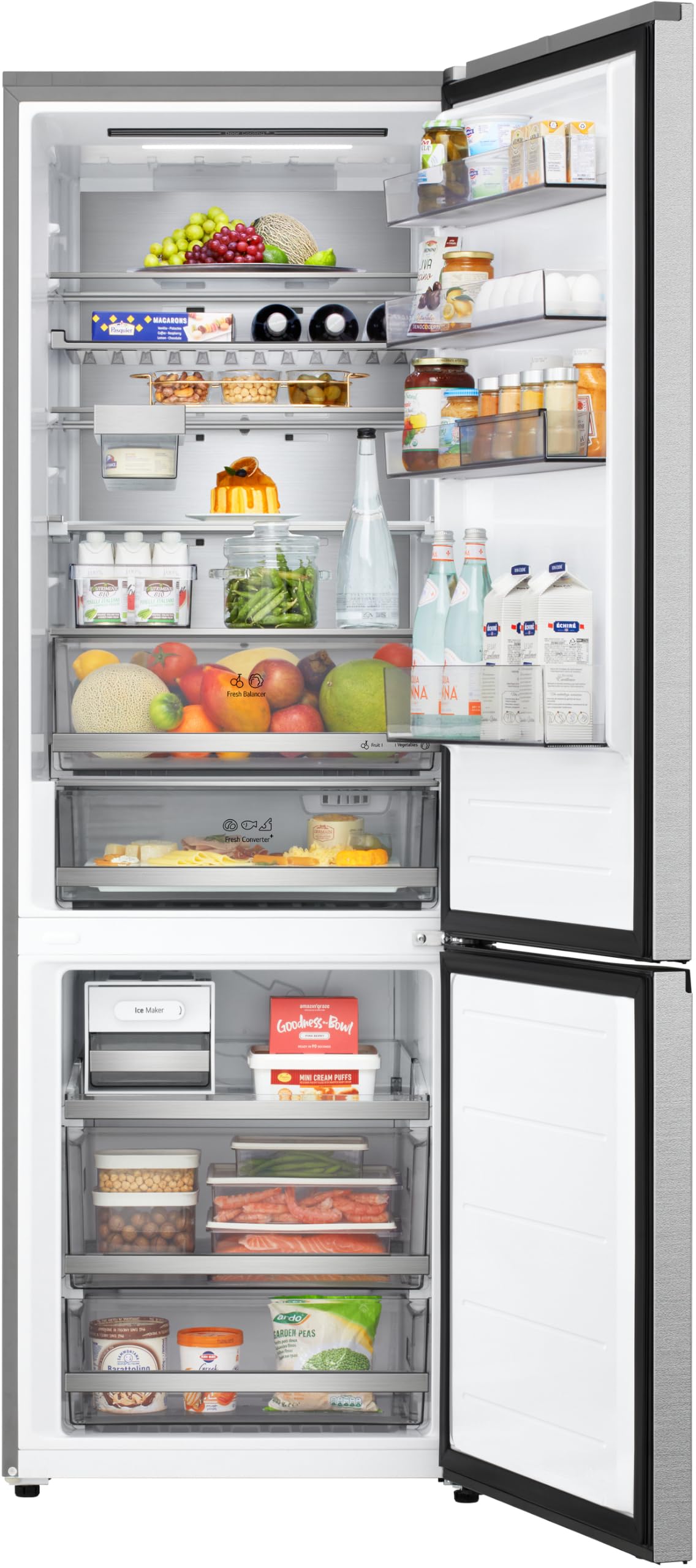 LG GBBW726AMB Fit&Max Kühl-/Gefrierkombination (466 L, Energieklasse A) vollintegrierbar oder freistehend mit maximaler Kapazität, FRESHConverter+, DoorCooling+ und Total No Frost, Silber 7