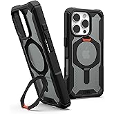 URBAN ARMOR GEAR UAG Designed for iPhone 16 Pro Case 6.3" Plasma XTE - Compatible with MagSafe Charging & Kickstand Rugged Shockproof Anti-Slip Military Grade Protective Cover, Black/Orange