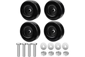 VERPLEXTER Heavy Duty Rubber Anti-Vibration Feet, 1 x 2.5 Inches, 4-Pack, Black, for Trailer Bumper Generator Air Compressor