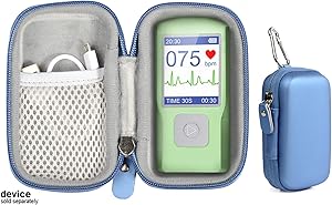 CaseSack EKG Heart Rate Monitor Case for SonoHealth, EMAY Handheld EKG Monitor, Wireless Handheld Home ECG Cardio & Electrocardiogram Machine, mesh Pocket, Easy to go Carabiner