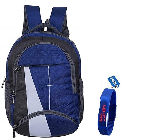 BLUTECH Blue Stylish New Casual Backpack | Laptop Bag | College Bag | School Bag Fast Selling+LED Blue Colour Free