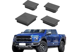 Jawmoy 4 PCS Frame Tube Hole Plug, Body Rear Left & Right Side Plug Kits Work with Wheel-Well Fender Liners for 2017-2019 Ford F150 Raptor, Anti Dirt Mud and Debris (Black)