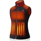 TODWARM Women's Heated Vest with Battery Pack Included 16000mAh/7.4V | 15-Zone Winter Warm Heating Vests with Detachable Hood