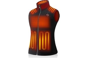 TODWARM Women Heated Vest with Battery Pack Included, Fleece Electric Heating Vests 15-Zone Warming for Winter 7.4V
