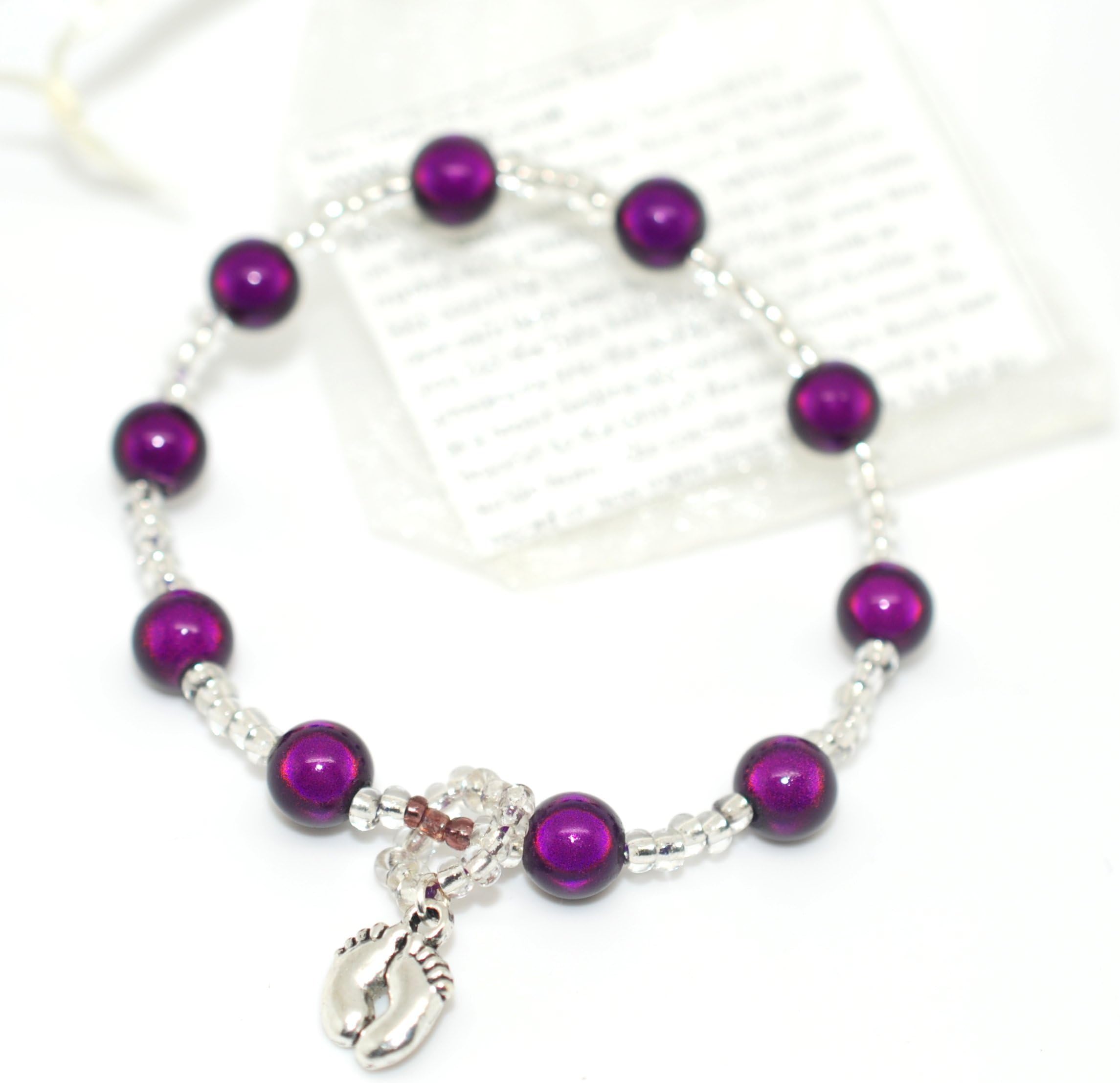 Baby Bump Pregnancy FETAL Movement Kick Counter Bracelet (S/M, Purple) Mum to BE Gift