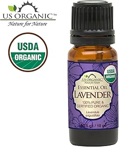 US Organic 100% Pure Lavender Essential Oil (Bulgarian) - USDA Certified Organic - 10 ml - w/Improved caps and droppers (More Size Variations Available)