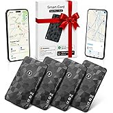 4 Pack Wallet Tracker Card (iOS and Android), 6-12 Years Battery Smart Card