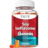 Soy Isoflavones Supplement for Women – Non-GMO Phytoestrogens for Menopause Relief, Hot Flashes, Hormonal Balance, Genistein, Soy with Isoflavones, Bone Health Support – 60 Vegan Chewable Gummies