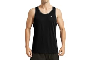 KPSUN Men's Quick Dry Sports Tank Tops Athletic Gym Bodybuilding Fitness Sleeveless Shirts for Beach Running Workout