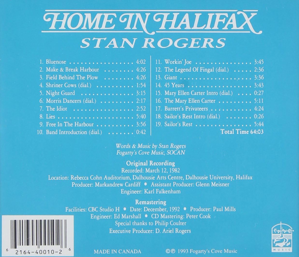 Home In Halifax Stan Rogers Amazon Ca Music From coffee house to concert hall. home in halifax
