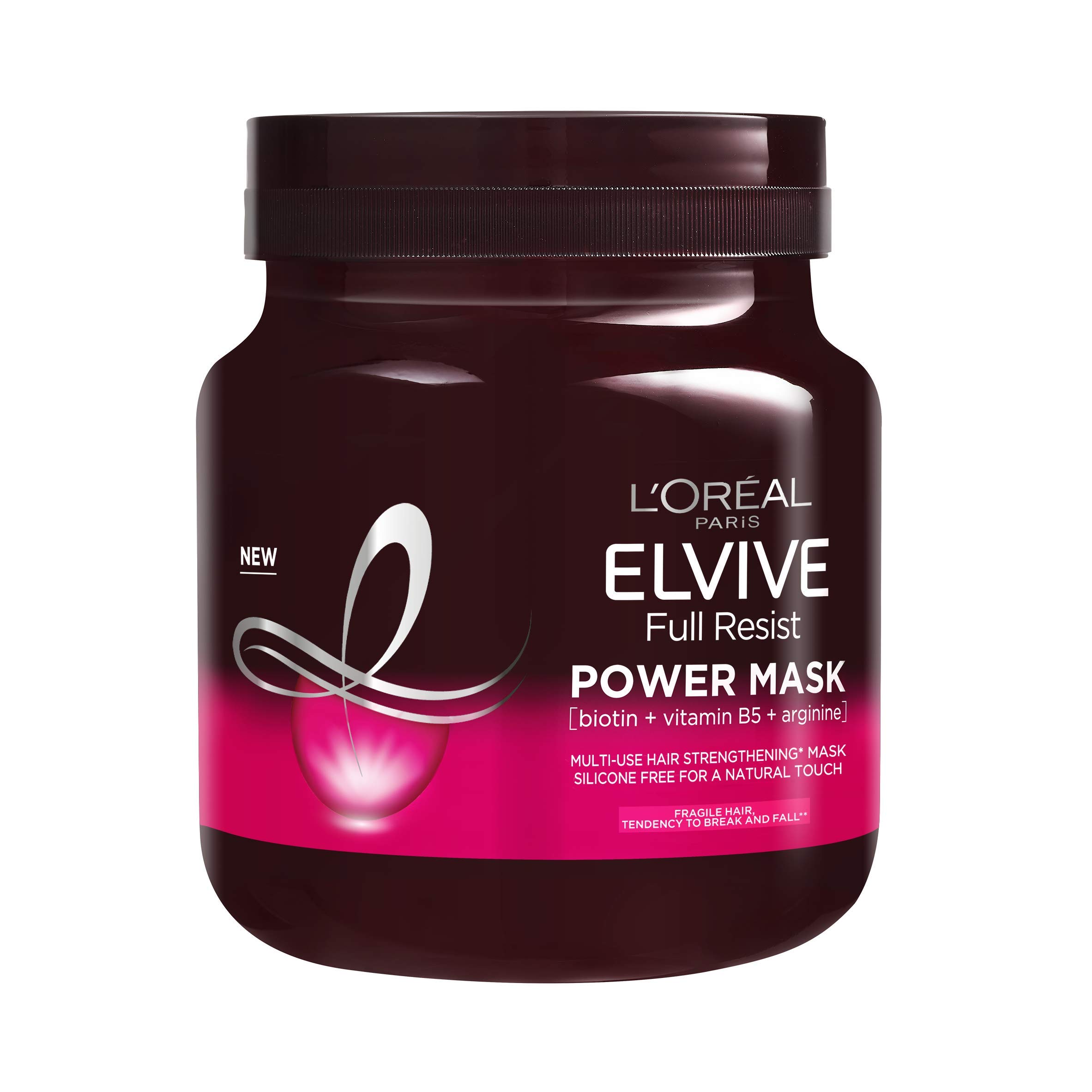 Elvive Haircare L'Oreal Paris Elvive Full Resist Fragile Hair Multi-Use Hair Strengthening Power Mask with Biotin, 680 ml