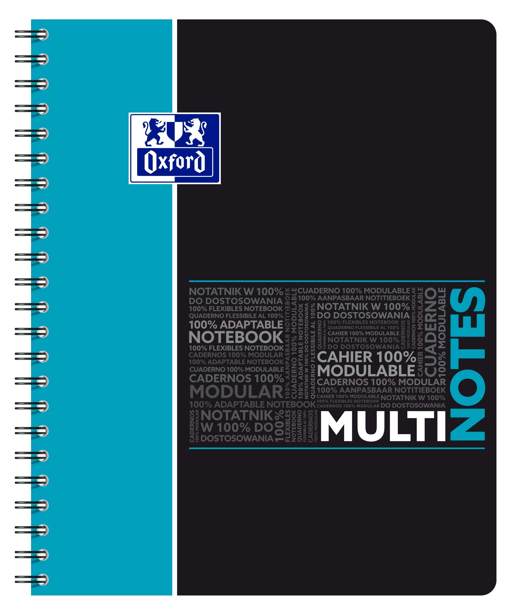 Oxford Students Spiral Notepad Multinote A4+ 160 Pages Large Squared Seyès – Notebook with 3 Dividers