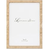 Lawrence Frames 5x7 Gold Metal Linen Pattern Picture Frame
