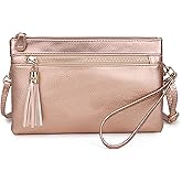 Solene Women's Lightweight Multi Compartment Wristlet Clutch Wallet Crossbody Bag