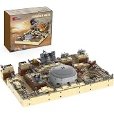 WMBickser Military Building Block Set, WW2 Fortress Construction Toy. | 1336 piece，Best Gift for Military Enthusiasts.Including fortifications, trenches, and weapons
