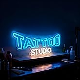 Neonawall Tattoo Neon Sign in Business Led Sign Light Up Letters for Wall Decor Led Decorative Night Neon Signs Party Decorations Christmas Gifts for Tattoo Studio Billboard Grand Opening Photo Prop