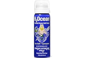 H2Ocean Piercing Aftercare Spray, Sea Salt Spray for Piercing Care, Organic Ear, Nose, Navel, Oral & Body Piercing Spray – 1.5oz