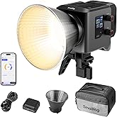 SMALLRIG RC 220B Pro 220W COB Video Light, Bi-Colour Video Light 2700K-6500K, CRI 95+ Bowens Mount Light, Support 3 Power Sup