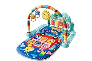 JING SHOW BUSSINESS Baby Play Mat Baby Gym,Play Piano Tummy Time Baby Activity Mat, Music and Lights Boy & Girl for Newborn 0 to 3 6 9 12 Months