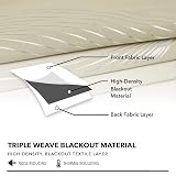 Deconovo Blackout Curtains Eyelet Silver Wave Foil 52x84 Beige 2 Panels view 5