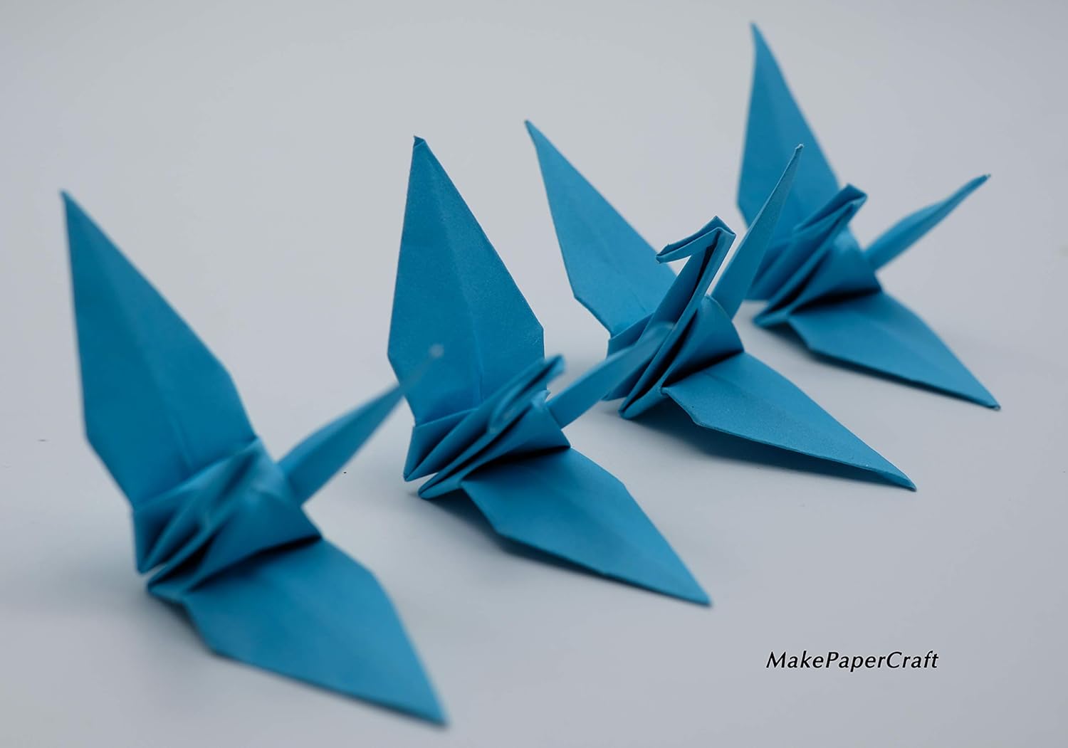 100 Origami paper cranes Blue 3 inch Origami cranes