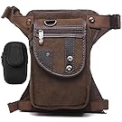 Mercs Aolailud レッグバッグ ウェストポーチ バイク用 多機能 耐摩耗性 Type A (ブラウン) アームバッグ付き
