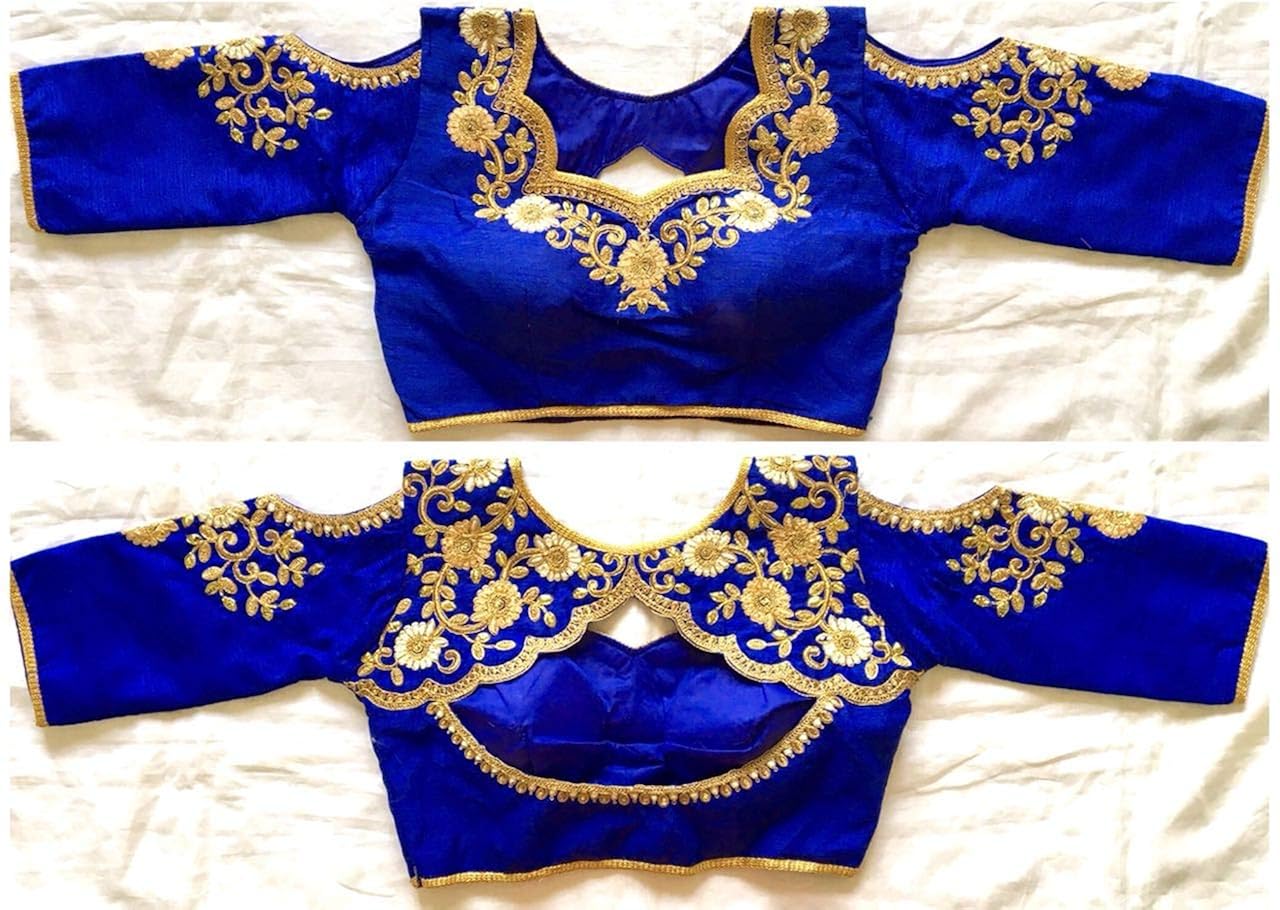 diya womens sarees ready made blouse with embroidery work
