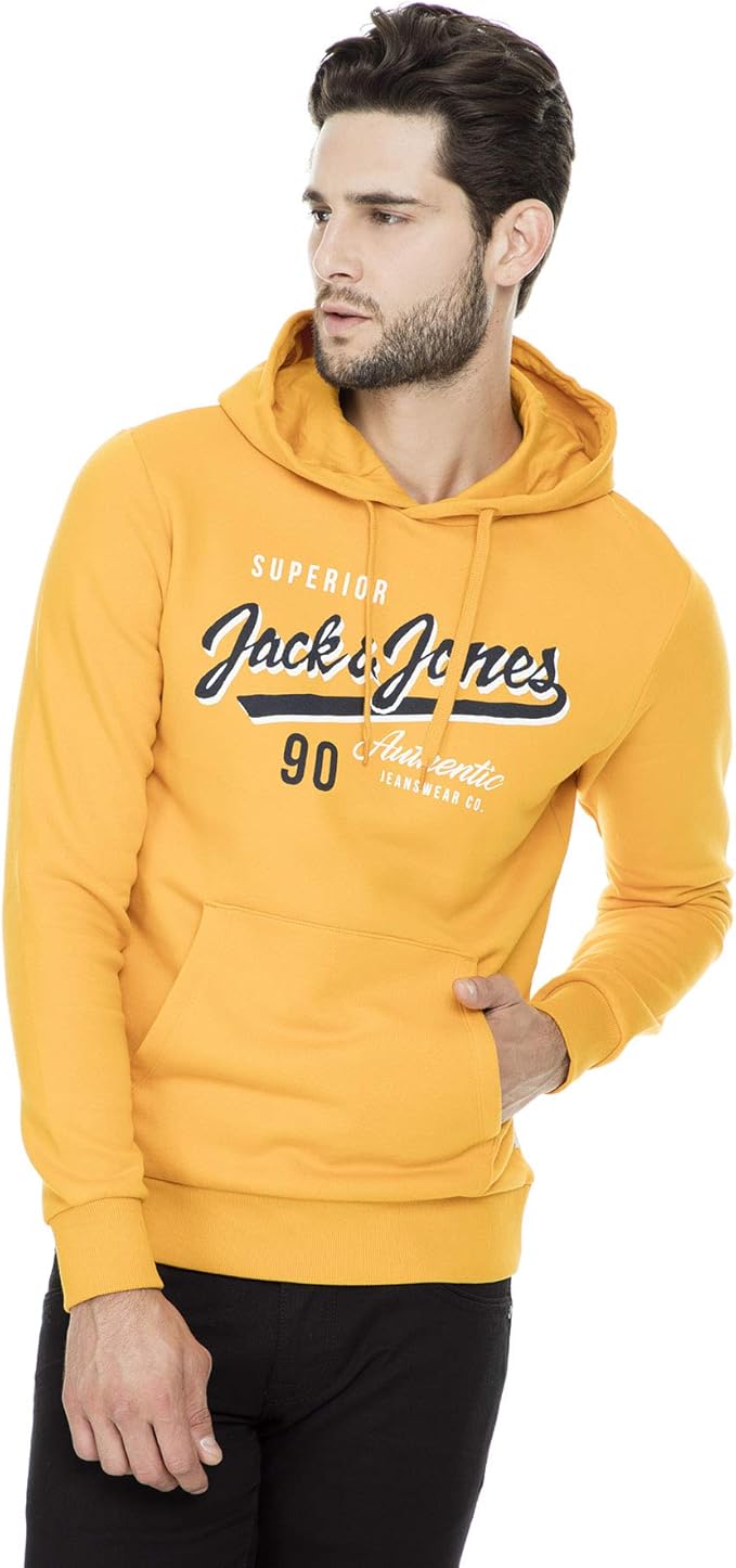 jack and jones yellow hoodie