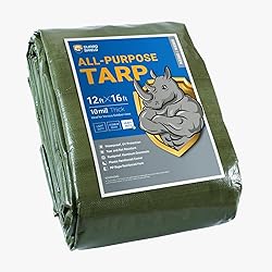 GUARD SHIELD Heavy Duty Tarp 12x16 Feet Green Multi