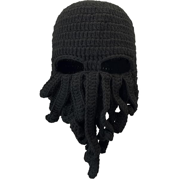 DORA BRIDAL Tentacle Octopus Knit Beanie - Cthulhu Inspired Ski Mask & Winter Hat For Men & Women - View #12