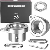 Bearing Steel Ball Flag Pole Rings, Tangle Free Aluminum Alloy Flag Pole Spinners, 360&deg; Rotating Flagpole Rings with Carabiners, Fit Flagpole with 0.75-1 inch Diameter, Flagpole Parts, 1 inch Silver