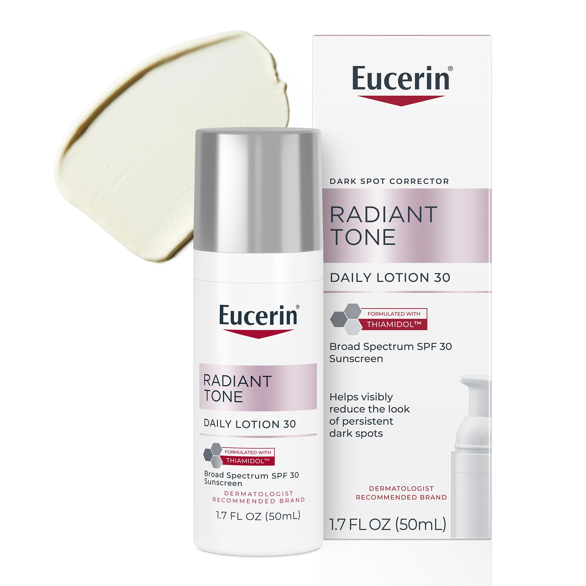Photo 1 of Eucerin Radiant Tone Daily Face Lotion with SPF 30, Dark Spot Corrector with Thiamidol, Face Moisturizer Helps Visibly Reduce the Look of Persistent Dark Spots, All Skin Types, 1.7 Fl Oz Bottle