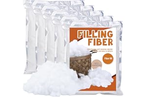 KOLLASE Polyester Fiberfill Stuffing, 2 LB /900g Premium Fiber Filling Stuffing, Stuffed Animal Stuffing, Pillow Fluff Stuffing, Filling for Pillow, Stuffed Animals, Dolls, Cushion, Pet Net and Other Crafts