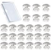 MOROBOR Mini Acrylic Pull Knobs, 24pcs Diamond-Shaped Self Stick Knobs No Drilling Clear Acrylic Self Adhesive for Mirror, Closet, Box, Gift Case and Other Small Furniture