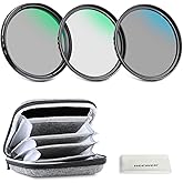 NEEWER 72mm UV/CPL/ND Lens Filter Kit with Hard Shell Storage Case, Multicoated Optical Glass & Aluminum Alloy Frame, UV + Ci