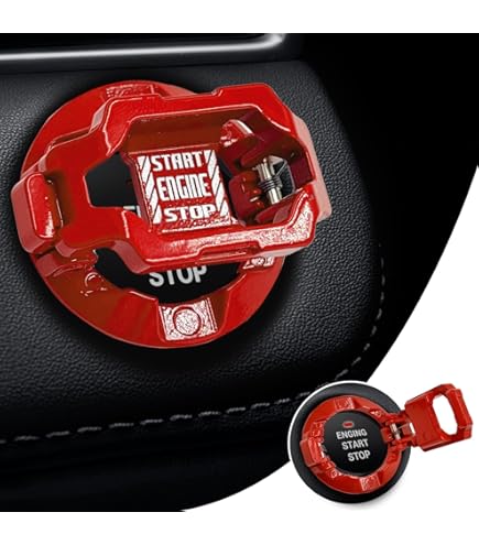 Universal Red Car Engine Start Ignition Stop Button Protective