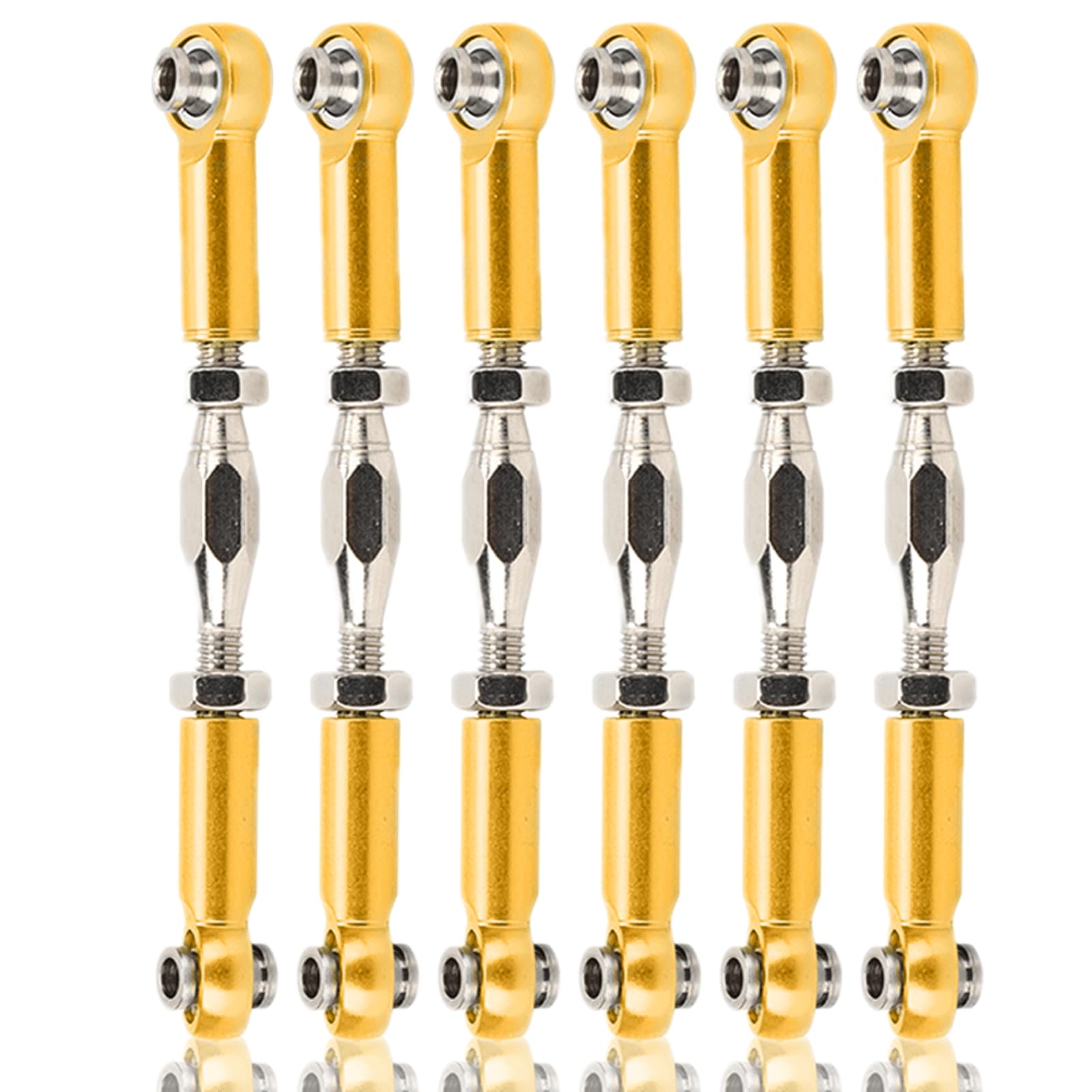 Rc Push Rods rc servo rod Servo Rods, Pull Rod, 6Pcs Adjustable Servo Links Tie Rod Aluminum Alloy Adjustable Turnbuckle Rod Linkage Accessories for RC Car Pièces détachées et accessoires