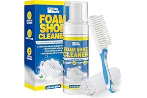 Shoe Cleaner - 200ml White Shoe Cleaner Kit, Deep Cleaning Foam Sneaker & Sole Cleaner for Trainers, Tennis Shoes, Leather, V